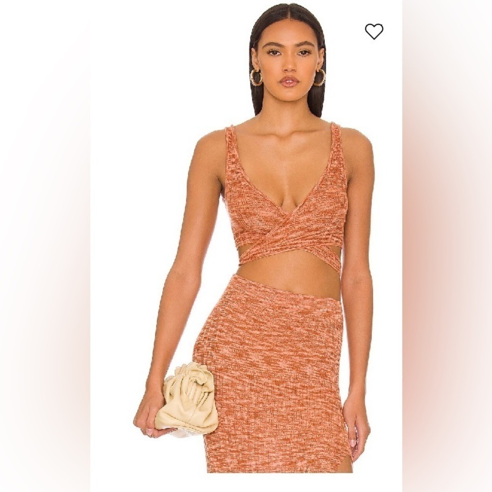 l*space Rusty Orange Knit Crop Top